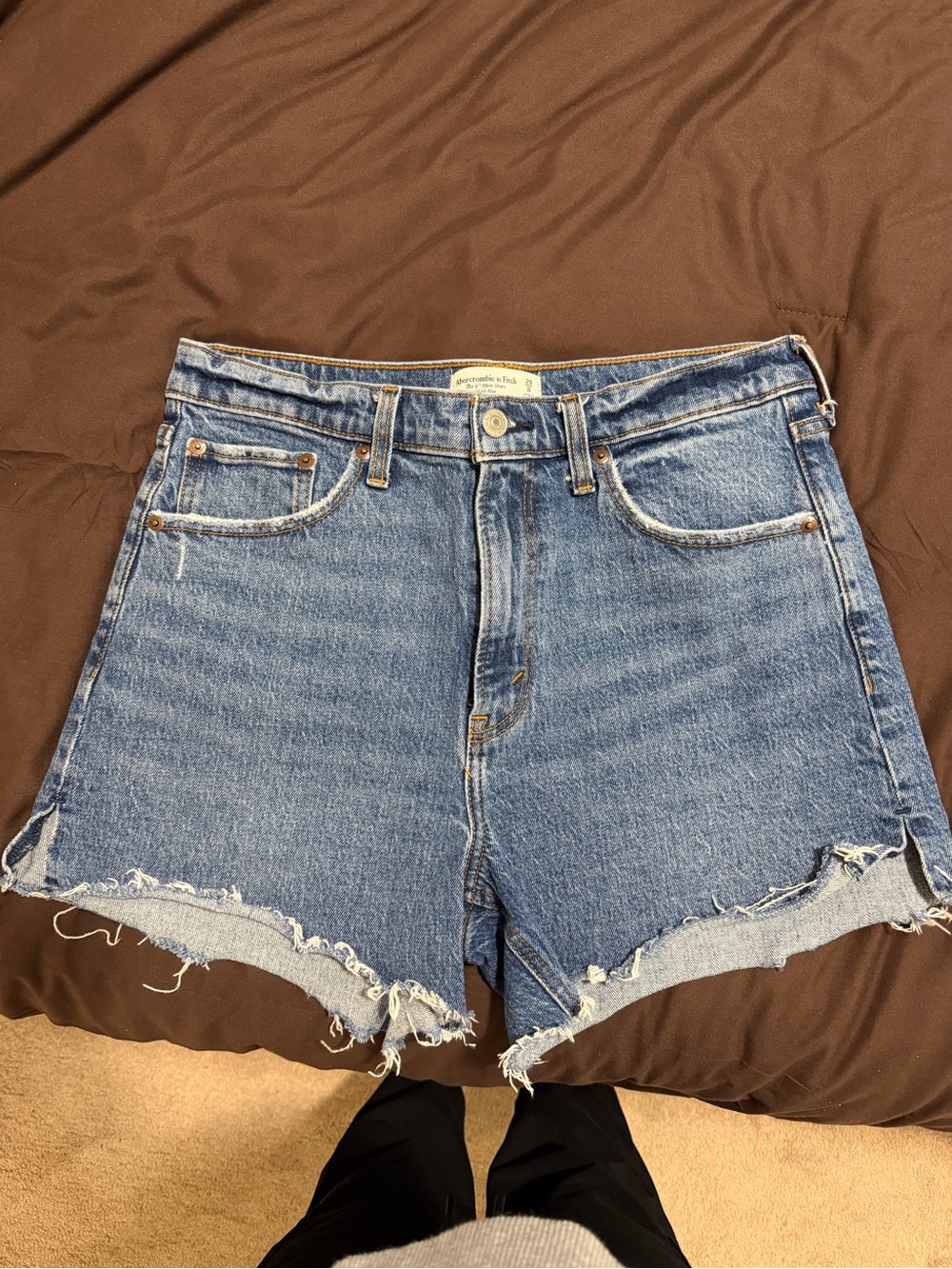 Abercrombie & Fitch Medium Blue Cutoff Denim Shorts